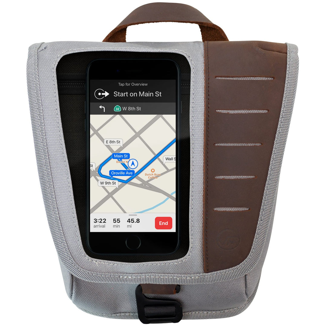 VuzMoto VEHICLE ACCESSORIES Mini Tank Bag With Phone Window, Magnetic Mounting System, Multiple Compartments And Leather Finish 4 VuzMoto VEHICLE ACCESSORIES Mini Tank Bag With Phone Window, Magnetic Mounting System, Multiple Compartments And Leather Finish