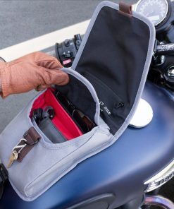 VuzMoto VEHICLE ACCESSORIES Mini Tank Bag With Phone Window, Magnetic Mounting System, Multiple Compartments And Leather Finish 17 VuzMoto VEHICLE ACCESSORIES Mini Tank Bag With Phone Window, Magnetic Mounting System, Multiple Compartments And Leather Finish