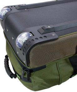 Elkton Outdoors Rolling Fishing Duffle Bag With Retractable Handle