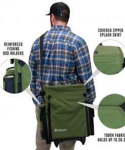 Elkton Outdoors Rolling Tackle Box With Removable Tackle Trays SPORTING GOODS