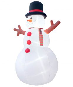 Holidayana Inflatable Christmas 15 Ft. Giant Snowman Decoration With Built-In Fan And LED Lights