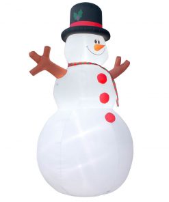 Holidayana Inflatable Christmas 15 Ft. Giant Snowman Decoration With Built-In Fan And LED Lights