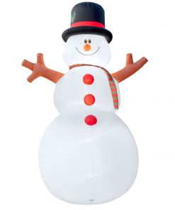 Holidayana Inflatable Christmas 15 Ft. Giant Snowman Decoration With Built-In Fan And LED Lights