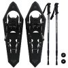 SPORTING GOODS Winterial Onyx 25-Inch Mountain Terrain Snowshoes With Quick Fit Bindings, Adjustable Poles, And Carry Bag, Black