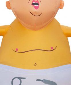 Holidayana Inflatable Baby Donald Trump, POTUS, President, Tweeter In Chief With Flapping Toupee With Built In Fan And LED Lights HOME GOODS