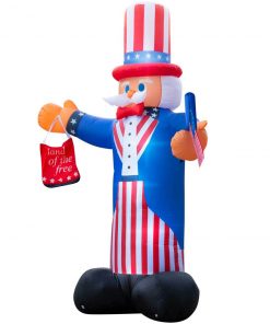 Holidayana® Inflatable 4th Of July Uncle Sam Decoration With Built-In Fan And LED Lights HOME GOODS