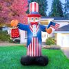 Holidayana® Inflatable 4th Of July Uncle Sam Decoration With Built-In Fan And LED Lights HOME GOODS